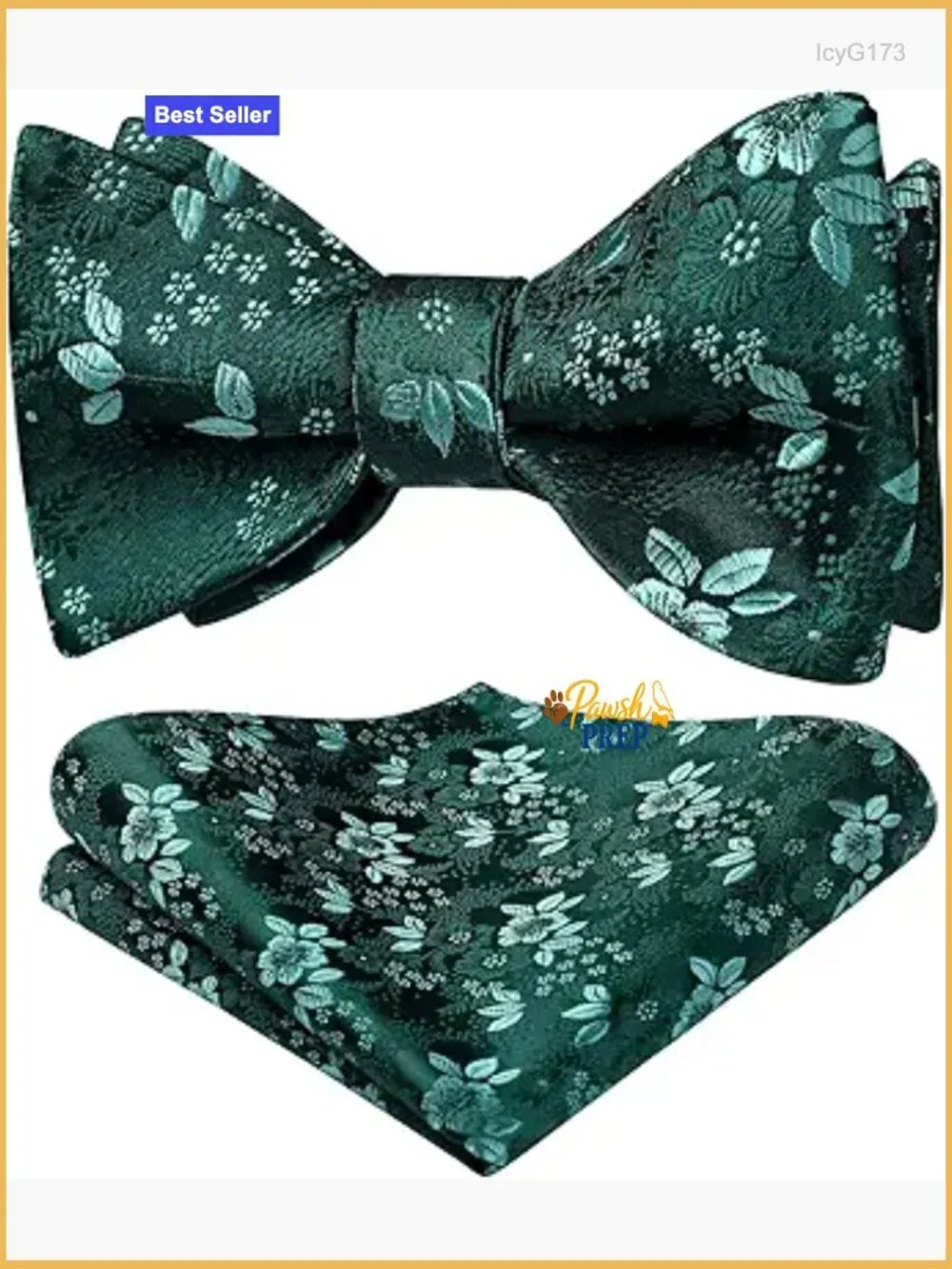 Self-Tie Bow Tie Set with Pocket Square, Silk Blend, Formal Wear
